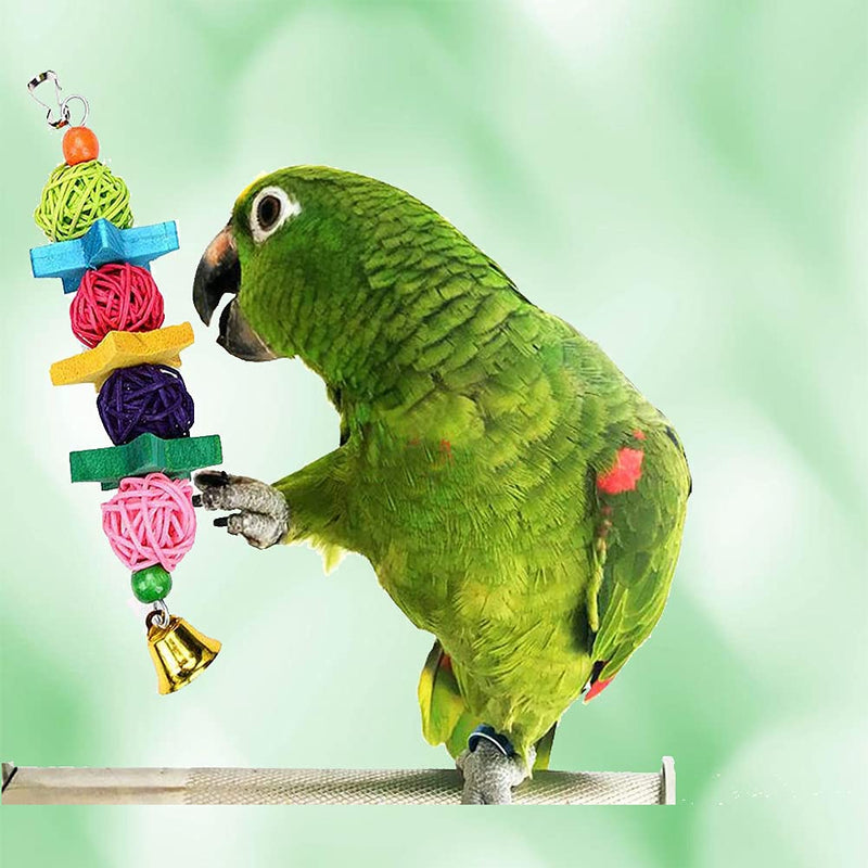 JIAYUE Bird Parrot Toys - 8 Pieces, Parrot Chewing Toys Bird Cage Accessories Perfect Bird Toy Used for Parakeets, Small Parrots, Conures, Macaws, Starlings, Finch - PawsPlanet Australia