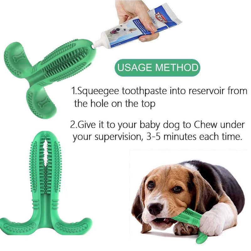 HJHY Dog Toothbrush Stick, Natural Rubber Bite Resistant Chew Toys for Dogs Pets Oral Care, Dental Care Brushing Stick for Large Dog and Small Dog(24-66 lbs), Effective Dog Teeth Cleaning Massager - PawsPlanet Australia