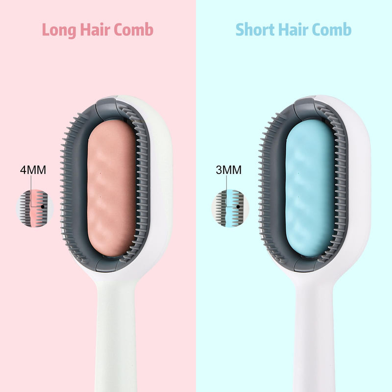 Pack of 2 Cat Brush with Water, Pet Hair Cleaning Brush, Pet Hair Removal Comb with Water Tank, Portable Multifunctional Hair Remover Pet Brush - PawsPlanet Australia