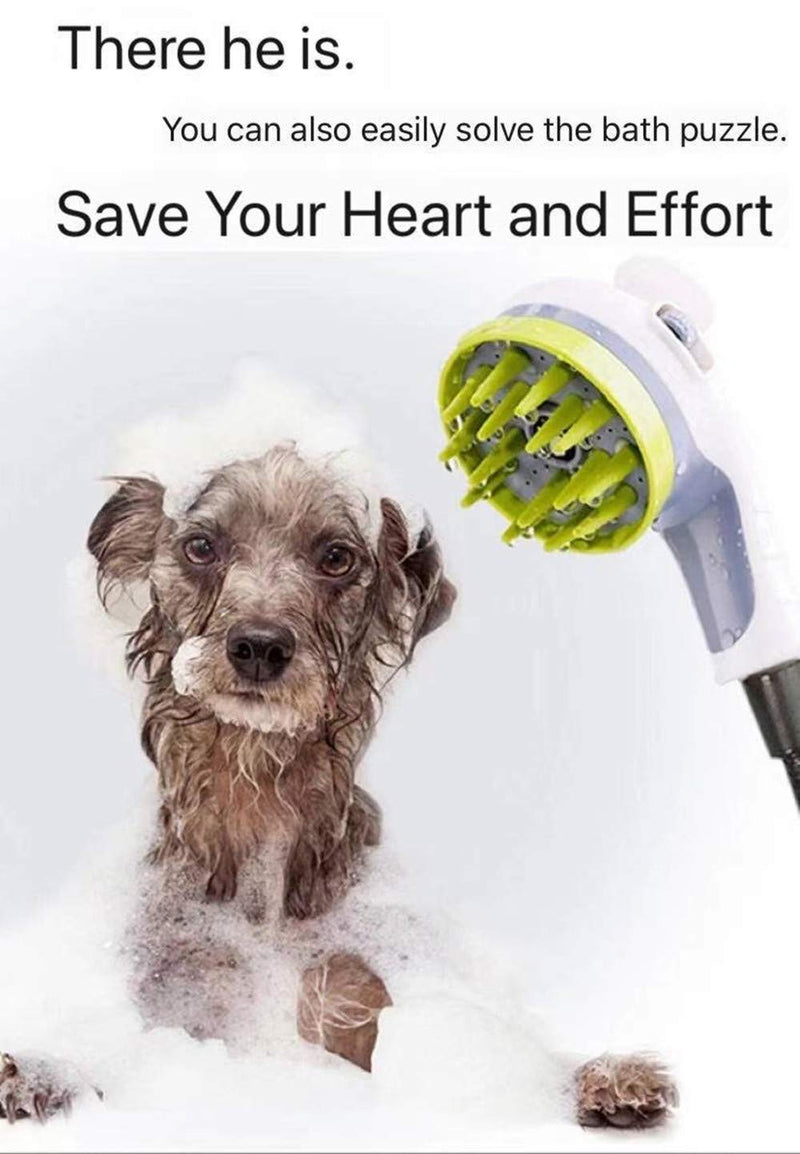 YXFZCYYGUI Pet Scrubber and Dog Shower Sprayer Attachment Set for Pet BathingPet Bath Tool Comfortable Massager Shower Tool Cleaning Bath Sprayers Dog Brush Pet Purifier Hose Adapters - PawsPlanet Australia