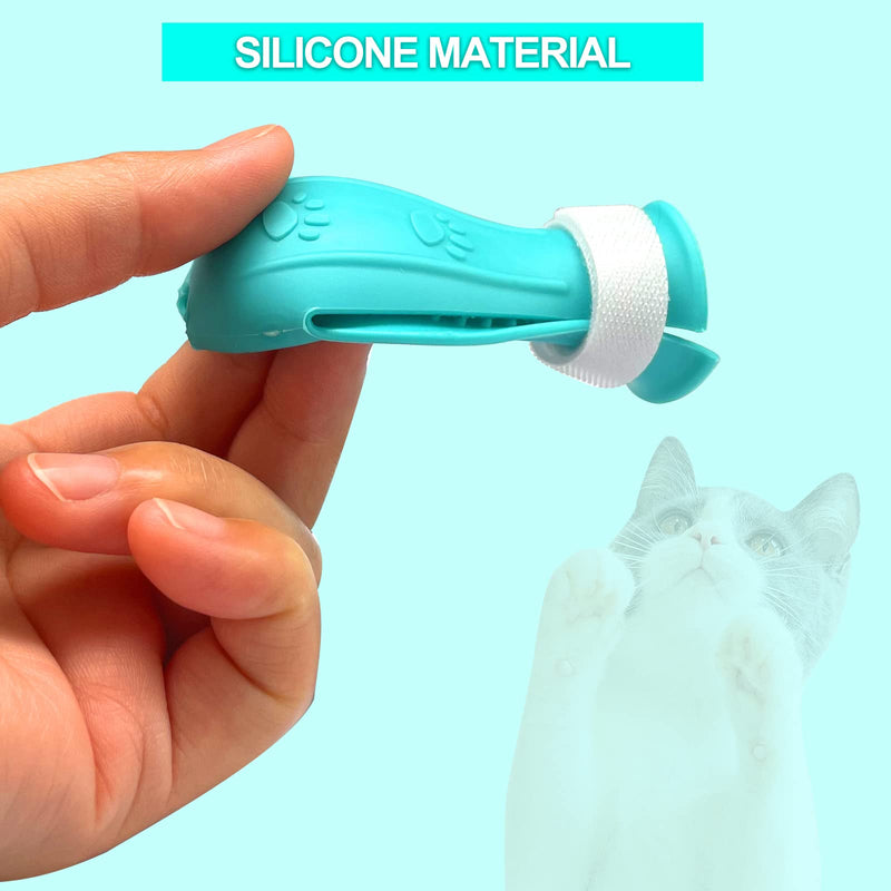 LLMSIX Pack of 4 claw protection for cats, cat shoes, adjustable cat paw protection, silicone anti-scratch boots, cat shoes for cats and small dogs, bathing, manicure, grooming (blue) - PawsPlanet Australia