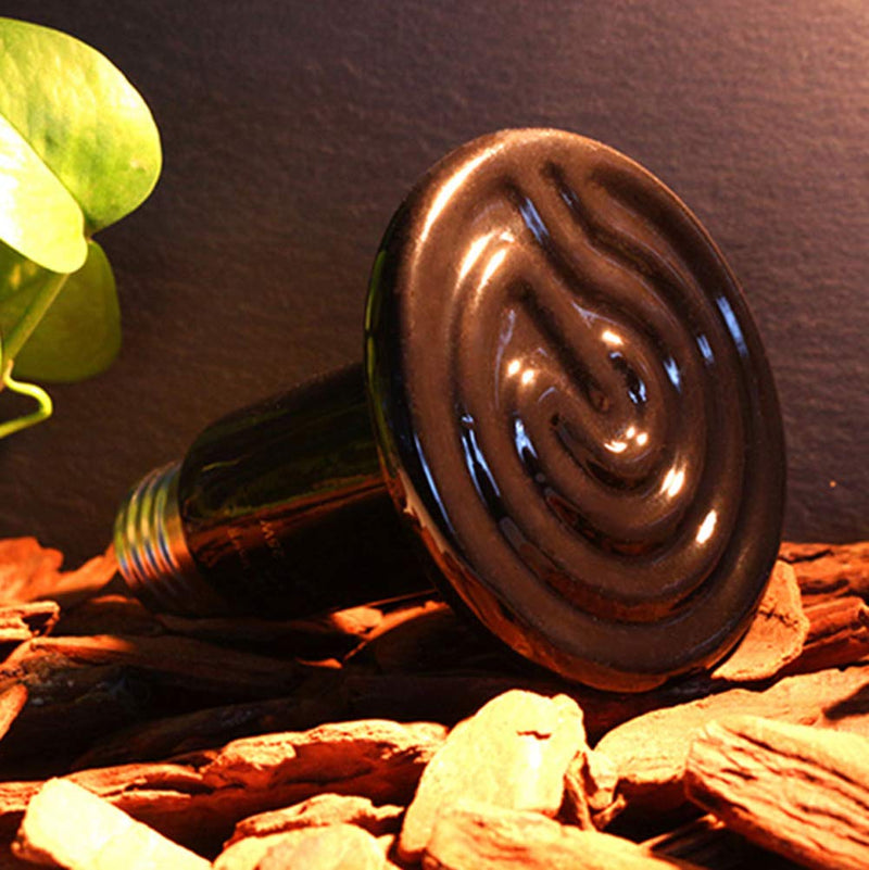 [Australia] - Lucky Farm 110V 2 Pack Ceramic Infrared Heat Lamp Emitter Brooder Coop Bulb Light Black 150W 