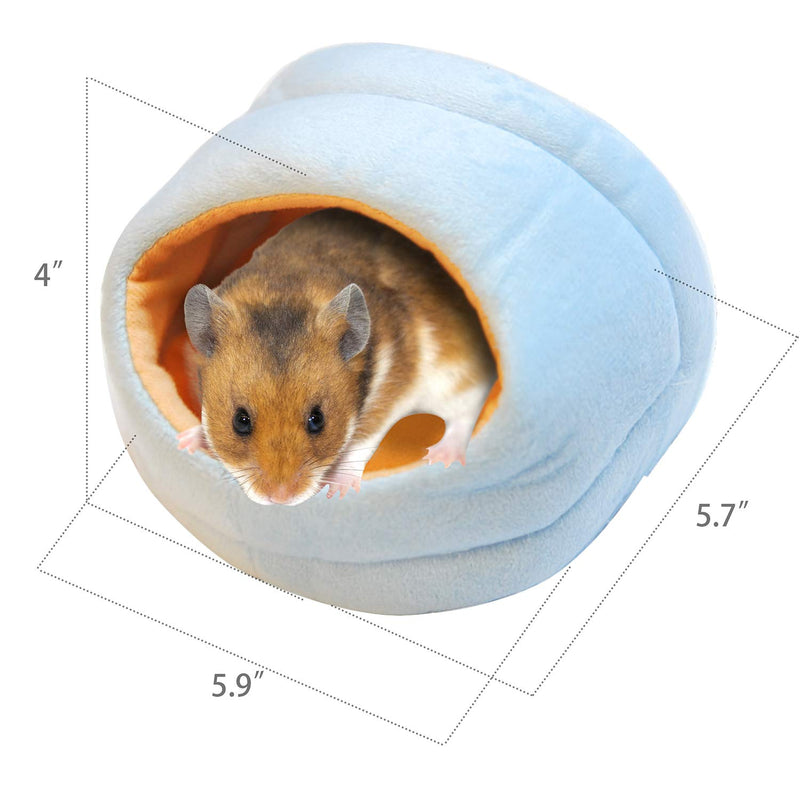 KUDES Hamster Slipper House Bed Small Animals Warm Mat Sleeping Bag House Cage Nest Accessories One Size Blue - PawsPlanet Australia