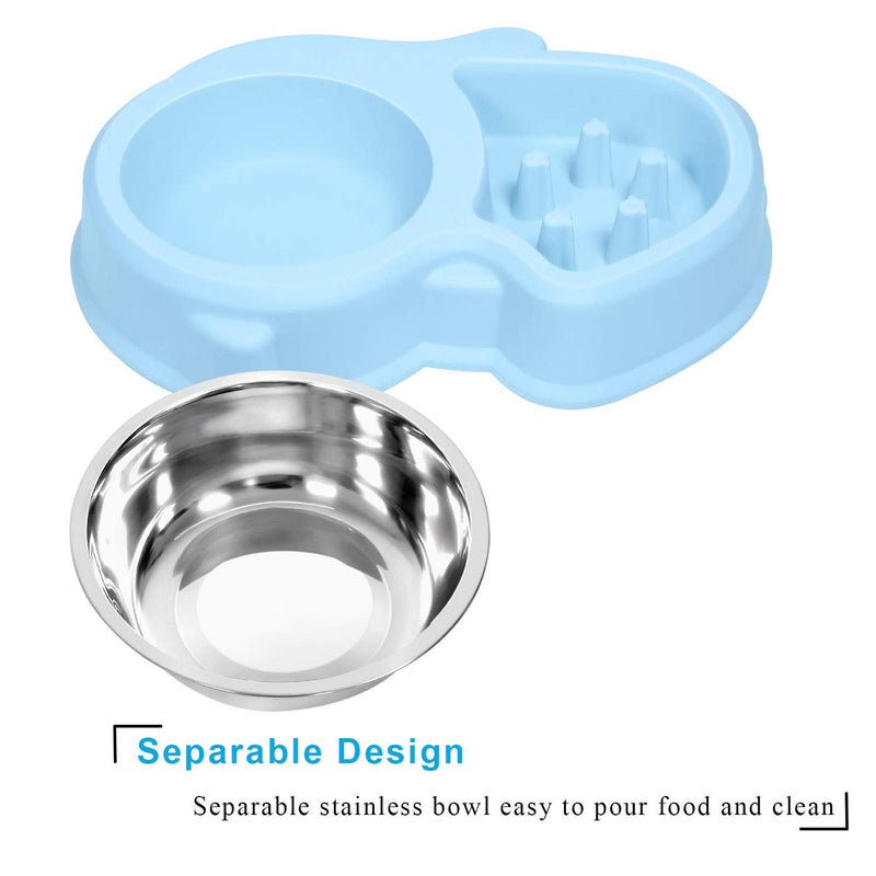 UPSKY Slow Feeder Dog Bowl No Choking Slow Feeder Bloat Stop Dog Food Water Bowl (Sky Blue) Sky blue - PawsPlanet Australia