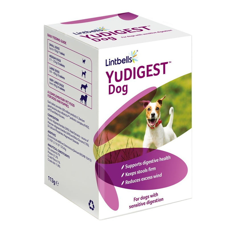 Lintbells | YuCALM Dog | Calming Supplement for Dogs who are Stressed or Nervous | 120 Tablets & YuDIGEST Dog | Probiotics for Dogs with Sensitive Digestion, All Ages and Breeds | 120 Tablets - PawsPlanet Australia