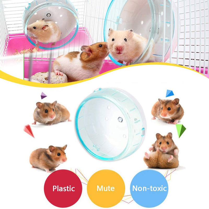 ZOOPOLR 4.7 Inches Silent Spinner Exercise Running Wheel for Hamsters, Gerbils, or Mice Blue Running Wheel - PawsPlanet Australia