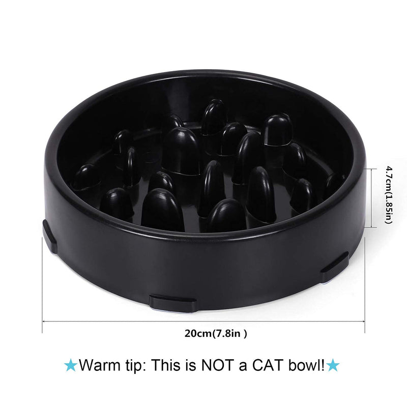 JASGOOD Slow Feeder Dog Bowl for Medium Dogs Slow Feeding Interactive Bloat Stop Dog Bowls A-Black - PawsPlanet Australia