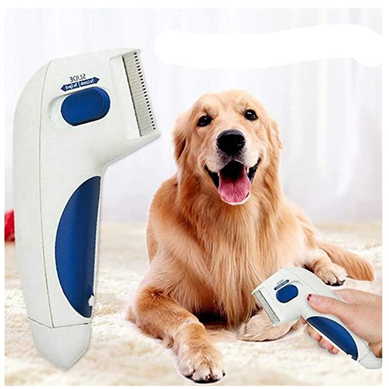 SAKU Flea Comb for Pets, Electric Pet Comb, Head Lice Removal Pet Cleaning Electric Comb for Dogs Cats - PawsPlanet Australia