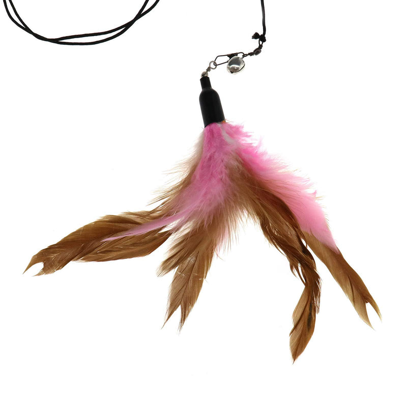 ENET With Bell Pet Cat Kitten Toy Dangler Rod Wand Teaser Teasing Feather Bead - PawsPlanet Australia