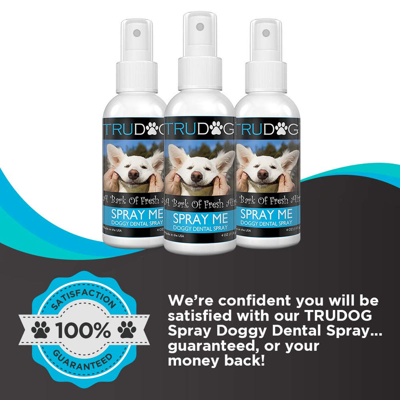 Dog Breath Freshener - Spray Me: Doggy Dental Spray (4Oz) - All Natural Ingredients That Freshen Breath While Reducing Dental Plaque and Tartar Build-Up Without Brushing - Veterinarian Approved 4 oz - PawsPlanet Australia