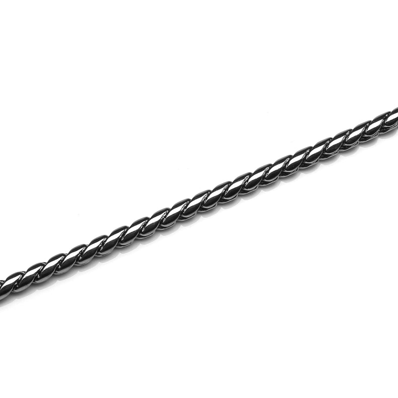 Mogoko Stainless Steel Dog Choke Chain Collar, Puppy Metal Snake Chain Pet Show Slip Collar Choker for Training Walking 3.0mm x 16.0 inch Black - PawsPlanet Australia