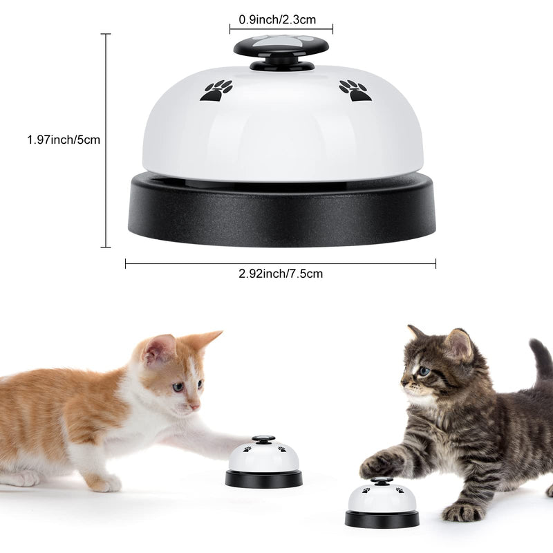 JEXCULL Pet Training Bells, 2 Pack Dogs Bell for Door Potty Training and to Ring to Go Outside Communication Device Dog AgilityTraining Equipment Interactive Toys (White) - PawsPlanet Australia