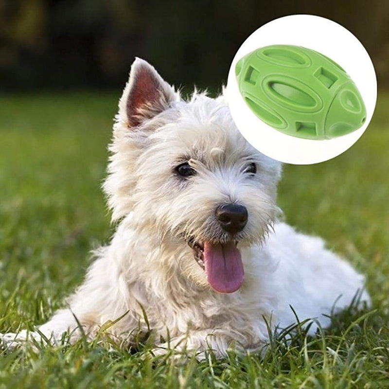 Olgaa Squeaky Dog Toys Rugby Shape Durable Pet Chew Toys Balls Bite Resistant Teeth Training Toys for Medium and Large Breed - PawsPlanet Australia