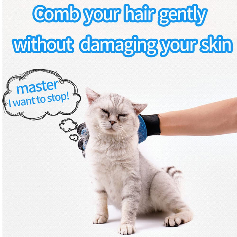 Pet Hair Remover Lint Roller & Pet Grooming Glove, Dog and Cat Fur Remover Brush Self-Cleaning Base, for Furniture, Carpet, Car Seat, Massage Glove with Improved Five Finger Design - PawsPlanet Australia