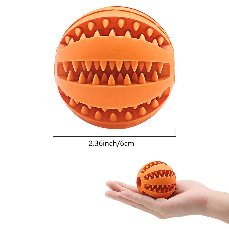 [Australia] - Dog toy ball, non-toxic bite-resistant natural elastic rubber ball 2 Pack,Medium interactive dog toy ,pet food treatment feeders, chewing teeth cleaning balls, exercise games, IQ training balls 