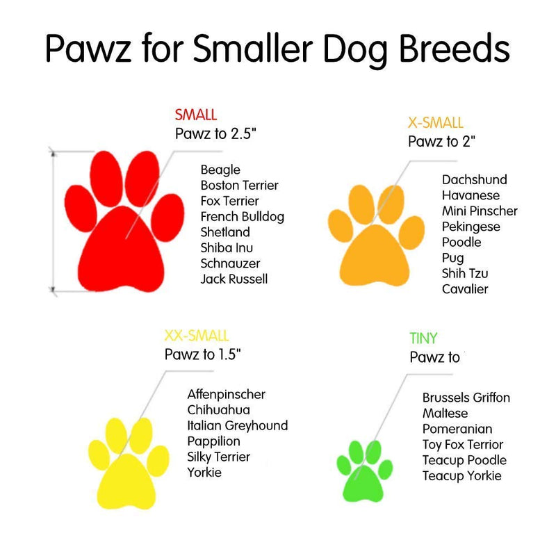 PawZ Color Dog Boots (X-Small) | Dog Paw Protection with Dog Rubber Booties | Dog Booties for Winter, Rain and Pavement Heat | Waterproof Dog Shoes for Clean Paws - PawsPlanet Australia
