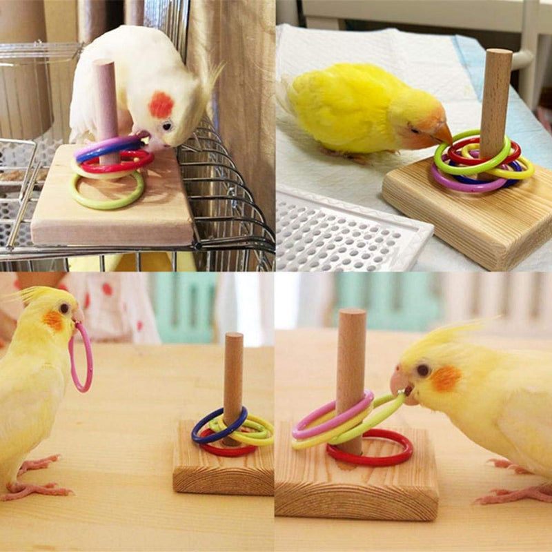 Wooden Bird Educational Toys Parrot Intelligence Training Toys, Bird Parrot Intelligence Toy For Budgie Parakeet Cockatiel Conure Cockatoo Amazon Cage Toy For Education Play Gym Playground Activity - PawsPlanet Australia