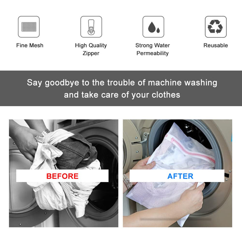 Hair Remover for Washing Machine,Pet Hair Remover for Laundry,Mesh Laundry Bags,Washing Machine Wash Bags,Pet Hair Remover Washing Machine,Reusable Dog Hair Remover for Washer Dryer Bedding Clothes 2 Pcs - PawsPlanet Australia