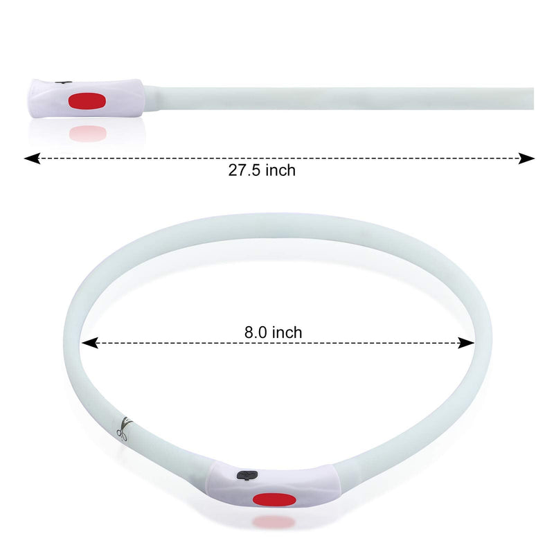 NOVKIN LED Dog Collar, Rechargeable Dog Collar with RGB Color Changing, Waterproof Dog Lights Make Pet Visible and Safe for Night Walks for Small Medium Dogs Rainbow - PawsPlanet Australia