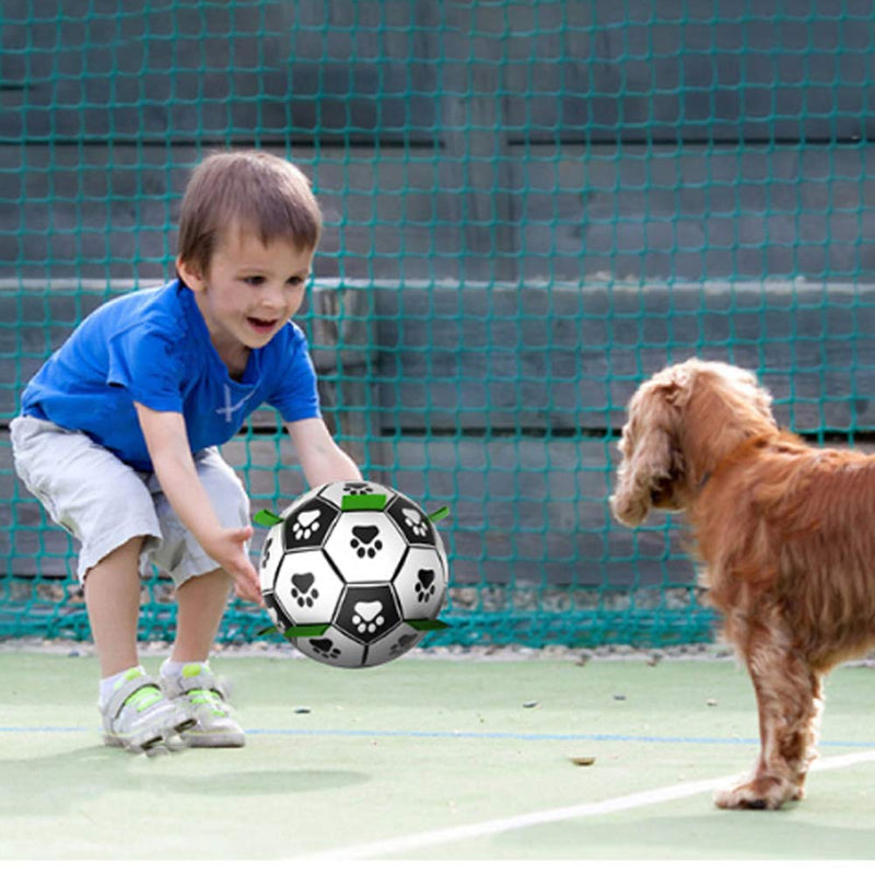 WeChip dog Toys,Interactive Dog Football Toys with Grab Tabs for Fetch & Tug Games.Durable Dog Ball Toy for Water,Garden & Outdoors(Dog football + inflatable tube + training whistle with clicker). - PawsPlanet Australia