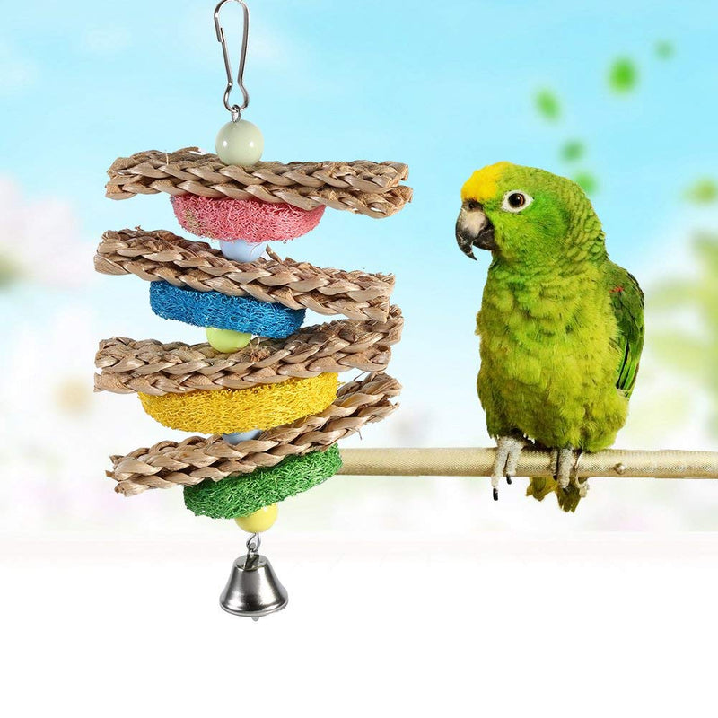 [Australia] - Zetiling Bird Chewing Toys, Hand-Made Towel Gourd Chewing Toy Designed for Pet Birds, Bird of Peace Birds Have Fun 