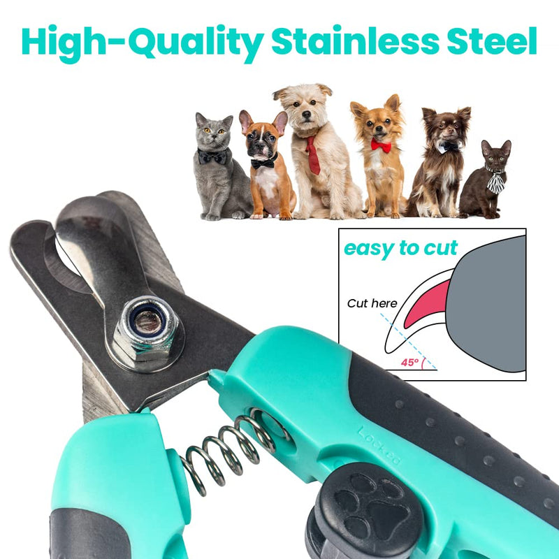 66% Dog Nail Clipper & Trimmers with Free Nail File - Safety Guards to Avoid Over-Cutting - Professional Grooming Tool for Pets - Razor Sharp Blades Sturdy Non Slip Handles - PawsPlanet Australia