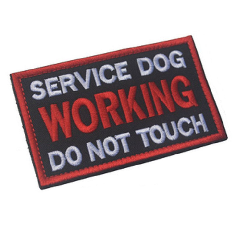 [Australia] - Not All Disabilities are Visible, Emotional Support, Service Dog Working Do Not Touch Emblem Embroidered Fastener Hook & Loop Patch Appliques Badges for Animal Vest Harnesses, Collars, Leashes 4PCS 