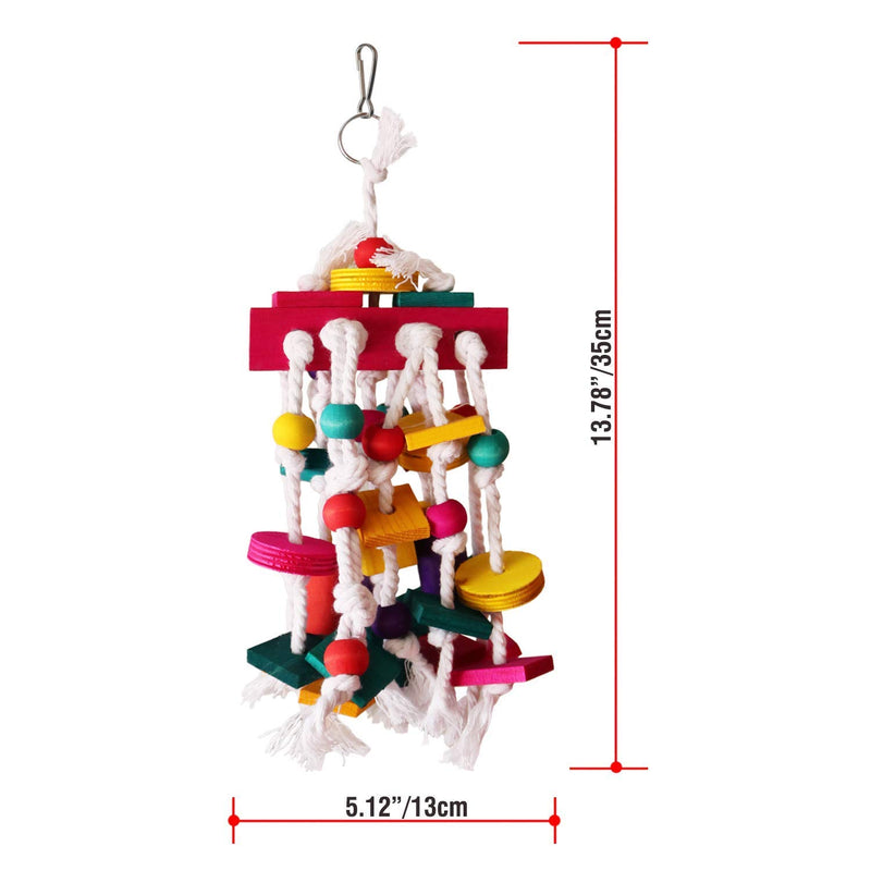 [Australia] - nbhbj Parrot Toy cage bite Toy Wooden Building Block Bird Parrot Toy for Small and Medium Parrots and Birds 