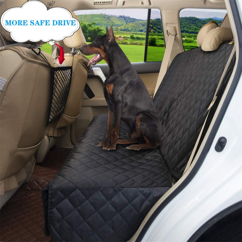 [Australia] - Bark Lover Deluxe Dog Seat Cover for Back Seat - More Durable & Waterproof Backseat Protector, High Heat Resistant and Nonslip Back Seat Cover for Dogs Kids, Universal Size Fits Cars, Trucks, SUVs Black 