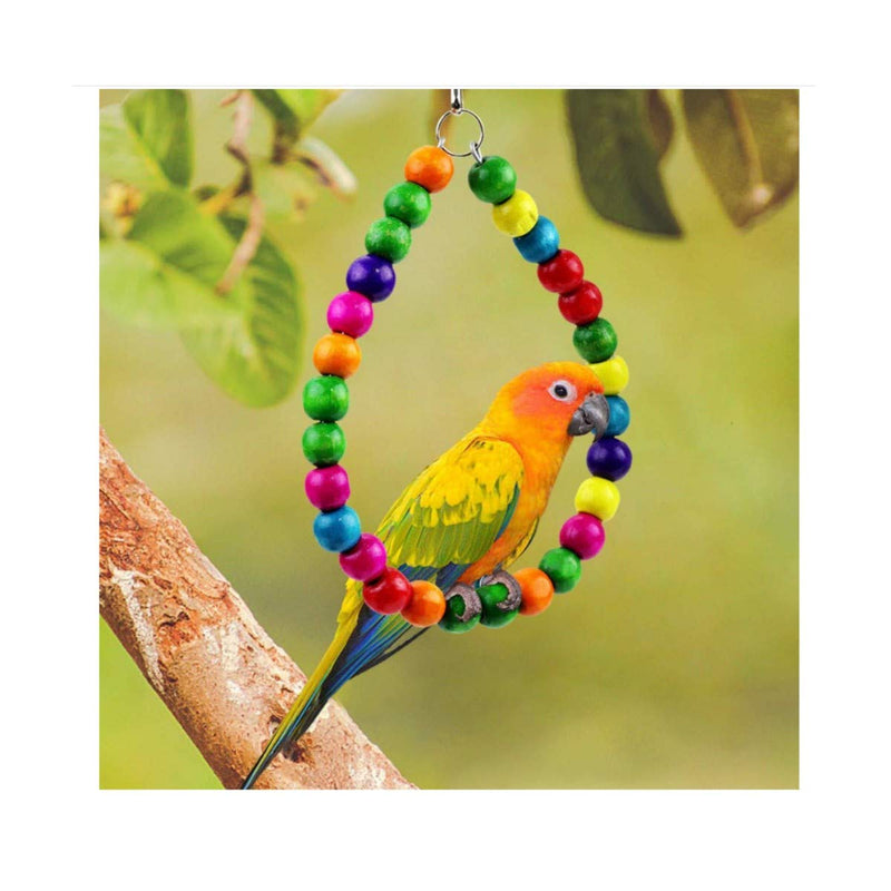 JZK 8 x Bird perches cage toys parrots toys hammock bell swing ladder perch chewing toys for small and medium birds Parakeets Cockatiels Macaws Parrots Love Birds - PawsPlanet Australia
