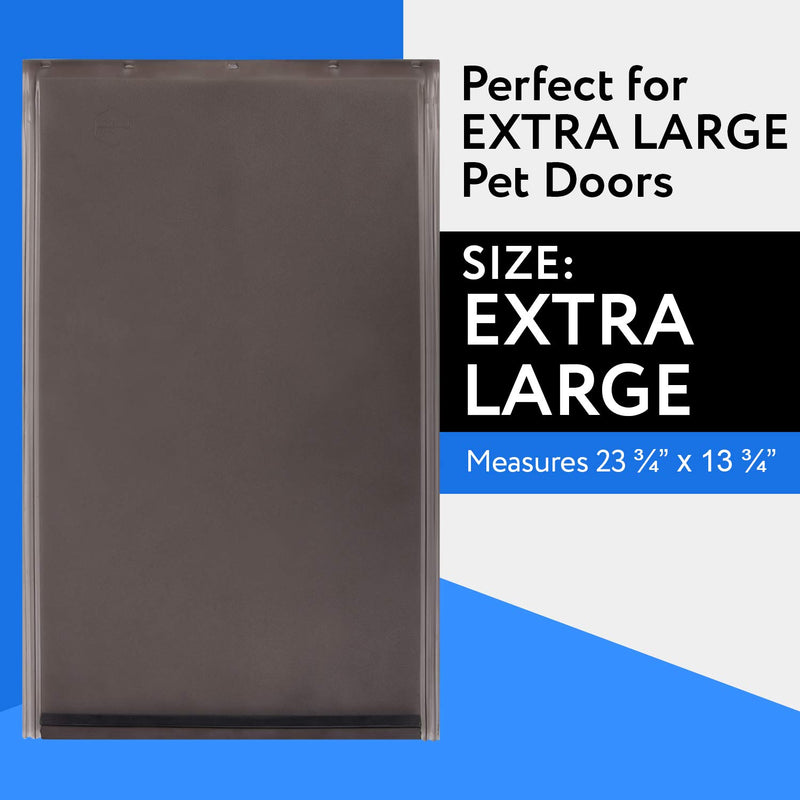 [Australia] - Extra Large Replacement Dog Door Flap Compatible with PetSafe Freedom Doggie Doors - Weather Resistant - Measures 13 3/4” x 23 3/4” Made from flexible, durable materials- XL Doggie Door Flap 