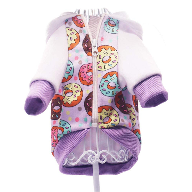 Miaododo Puppy Dog Hoodie for Small Medium Dogs Hooded Sweatshirt with Pocket Pet Clothes Sweaters with Hat Fleece Cat Hoodies Coat Winter XS(Chest 12.6'',Back 8.27'') - PawsPlanet Australia