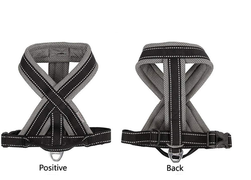 RC GearPro Large Dog Pet Chest Harness Pull with Handle, Reflective Adjustable Vest Harness in Training Walking and Hiking (M) Medium - PawsPlanet Australia