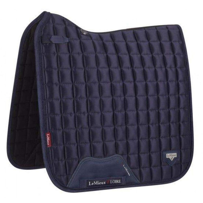 LeMieux Loire Classic Satin Dressage Saddle Pad - Square - Bamboo Lining with Friction Free Binding and Girth Protection - Large L Hunter Green - PawsPlanet Australia