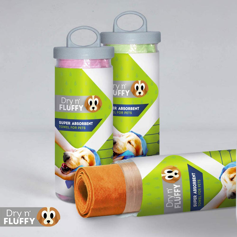 [Australia] - Dry n Fluffy Super Absorbent Towel for Pets Green 