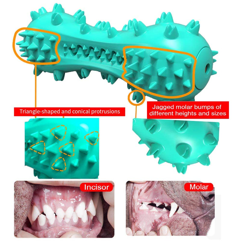 Knowing Natural Rubber Chew Toy, Teeth Cleaning Dental Oral Care Chew Toys, Dog Toothbrush, Squeaky Dog Chew Toys, Durable Teeth Cleaning Dental Toys, for Boredom Chew Toys Teething Dog Gift (Blue) - PawsPlanet Australia