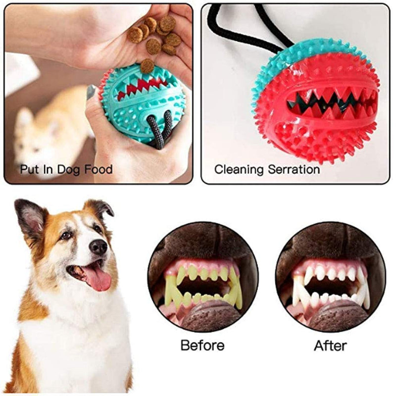 Pet Bite Toy Multifunction Pet Molar Bite Toy,Pet Supplies with Suction Cup Teeth Cleaning,Durable Dog Tug Rope Ball Toy with Suction Cup Pet Molar Bite Toy - PawsPlanet Australia