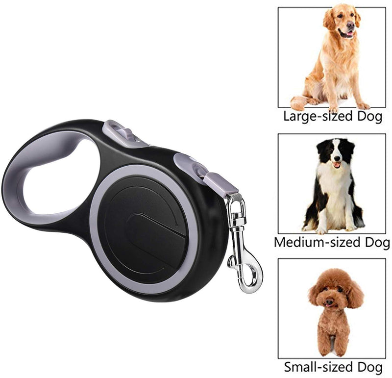 Retractable Dog Leash 16 FT Quick Locking Heavy Duty Tangle Free Pet Walking Leash with Comfort Grip, One-Hand Brake for 44 lbs Dogs & Cats - PawsPlanet Australia