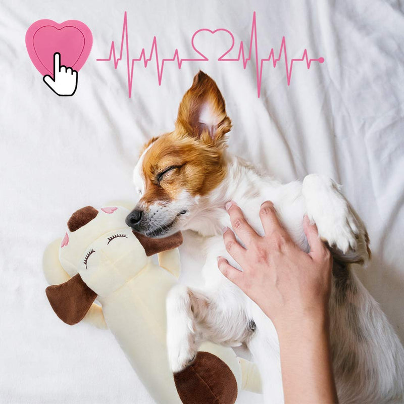 Dog Heartbeat Toy for Anxiety Relief, Calming Puppy Behavioral Training Aid Toy Puppy Dog Pals Toys Pet Companion Pillow - PawsPlanet Australia