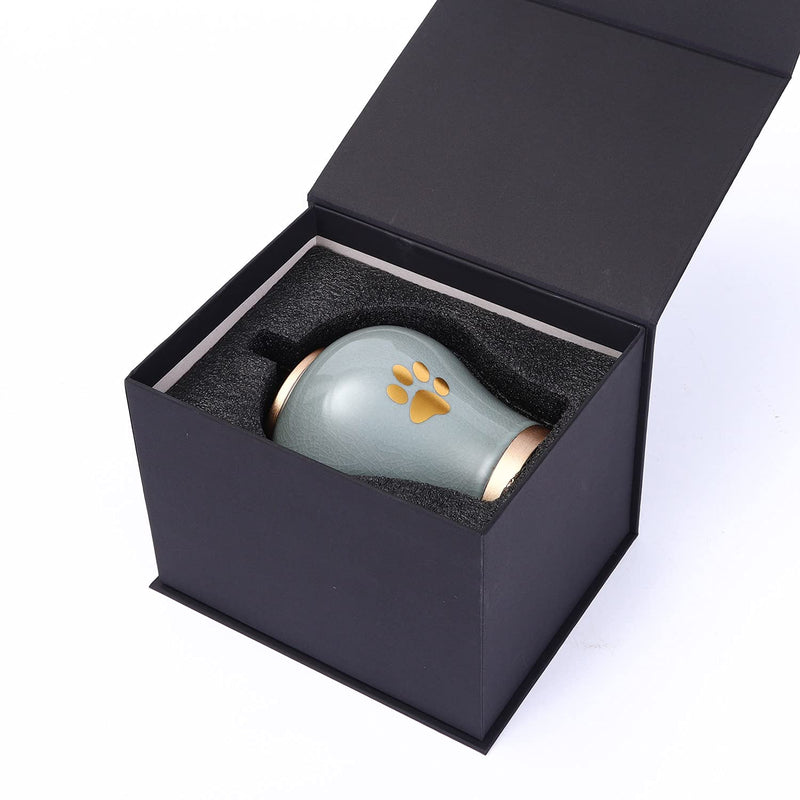 Youdear Memorials 6'' Handicrafts Pet Urns,Premium Urns for Dog and Cat Ashes,Suitable Size Cremation Urns for Ashes Up to 55 Cubic inches Cyan - PawsPlanet Australia