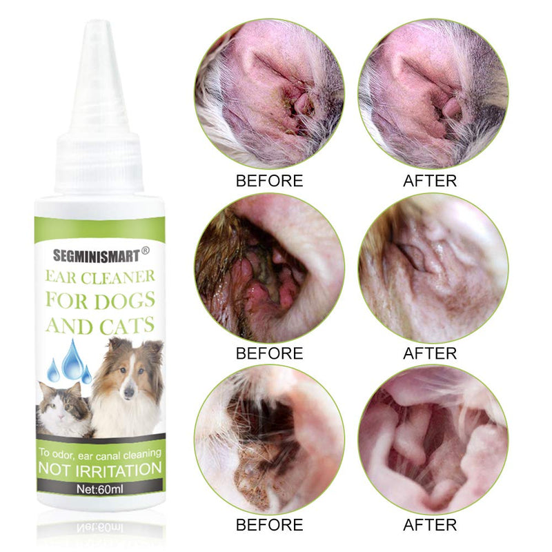 Dog Ear Cleaner, Ear Cleaner for Dogs and Cats, Pet Ear Cleaner for Removing Wax and Debris, Stop Itching, Head Shaking, Reduces Odor and Maintains Ear Cleanliness, Honeysuckle and Aloe Vera - PawsPlanet Australia