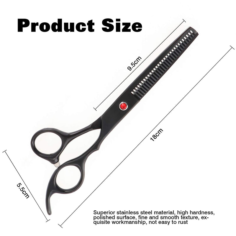 Aussel 7 Inch Professional Pet Dog Grooming Scissors Comb (7 Black Thinning Scissor) - PawsPlanet Australia