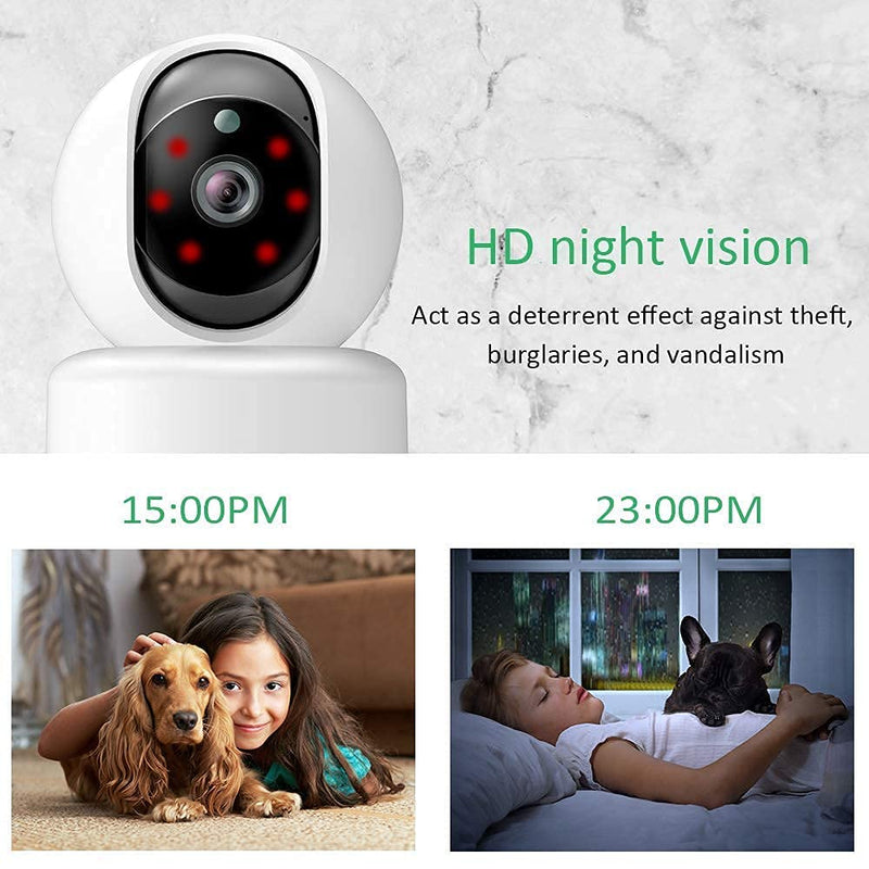 ECOSI Security Camera Indoor, Pet Camera Baby Monitor 1080P FHD WiFi IP Dog Indoor Camera with Night Vision Motion Detection 2-Way Audio Home Surveillance Camera with Phone App for Elder/Puppy - PawsPlanet Australia