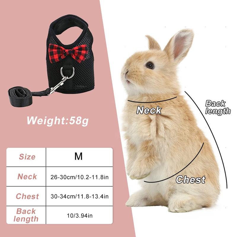 Rabbit Soft Harness, Small Pet Harness, Rabbits Harness with Leash Set, Rabbit Harness Small Animal Harness Hamster Harness, Breathable Rabbit Mesh Rabbit Harness Hamster Vest - PawsPlanet Australia