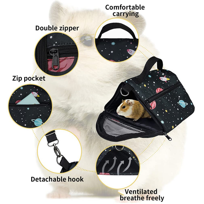 Hamiledyi Guinea Pig Carrier Bag, Portable Small Animal Travel Carrier Breathable Hamster Outgoing Pouch Rat Transport Handbag with Strap for Pet Mouse Sugar Glider Hedgehog Ferret - PawsPlanet Australia