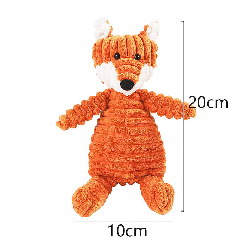 Fox Dog Toy Squeaky Plush for Small Dogs, Puppy Toy, Plush Toy for Small Large Dogs - PawsPlanet Australia