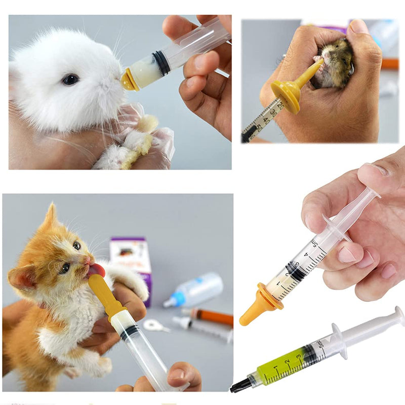 Aidiyapet Pet Syringe Original Nipple with Syringe-s and Feeding Nursing Bottle for Kittens Pet, Best Suited for Small Mammals Neonates Week Old Kittens Puppy Feeding Kit 15Pack - PawsPlanet Australia