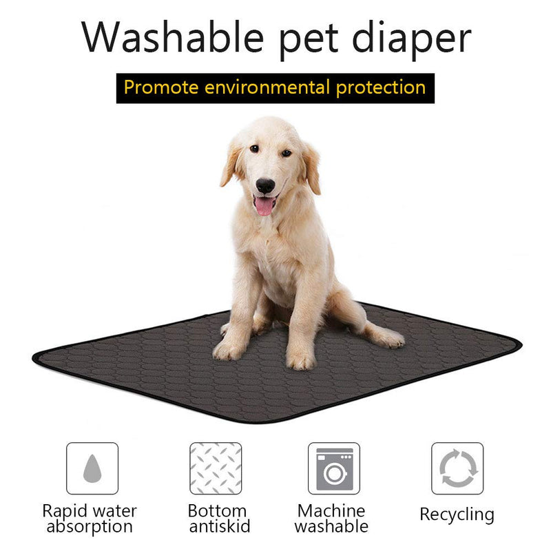 Waterproof Dog Mat, Washable Dog Training Pads Reusable Puppy Pee Pad 4-Layer Fast Absorb Mat with Non-Slip Bottom for Dogs Indoor Outdoor Car Travel-Dark Gray (S,1 Pack) Small - PawsPlanet Australia