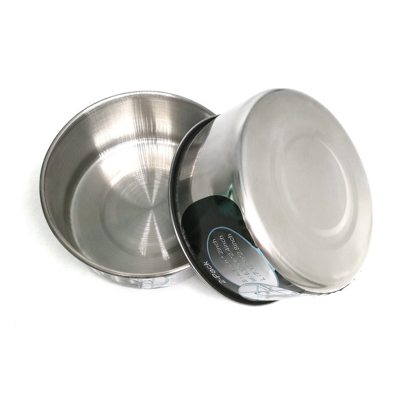 [Australia] - MLCINI Hanging Pet Bowl, Stainless Steel Food Water Bowls Bunny Feeder with Hook for Dogs Cats in Crate Cage Kennel 11ounces/2pack 