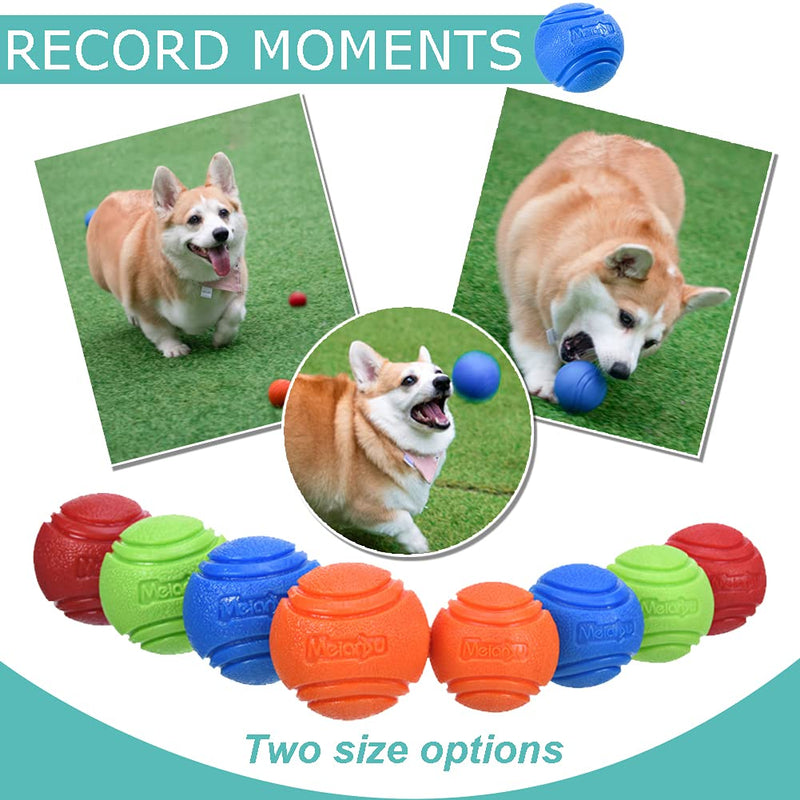 Vitalili 4 PCS Dog Toy Balls Rubber Balls for Dogs Water Ball Toy High Bounce Dog Training Ball Chew Resistant Dog Ball Sets for Small Dogs Belgian Malinois Gifts (5CM) 5CM - PawsPlanet Australia